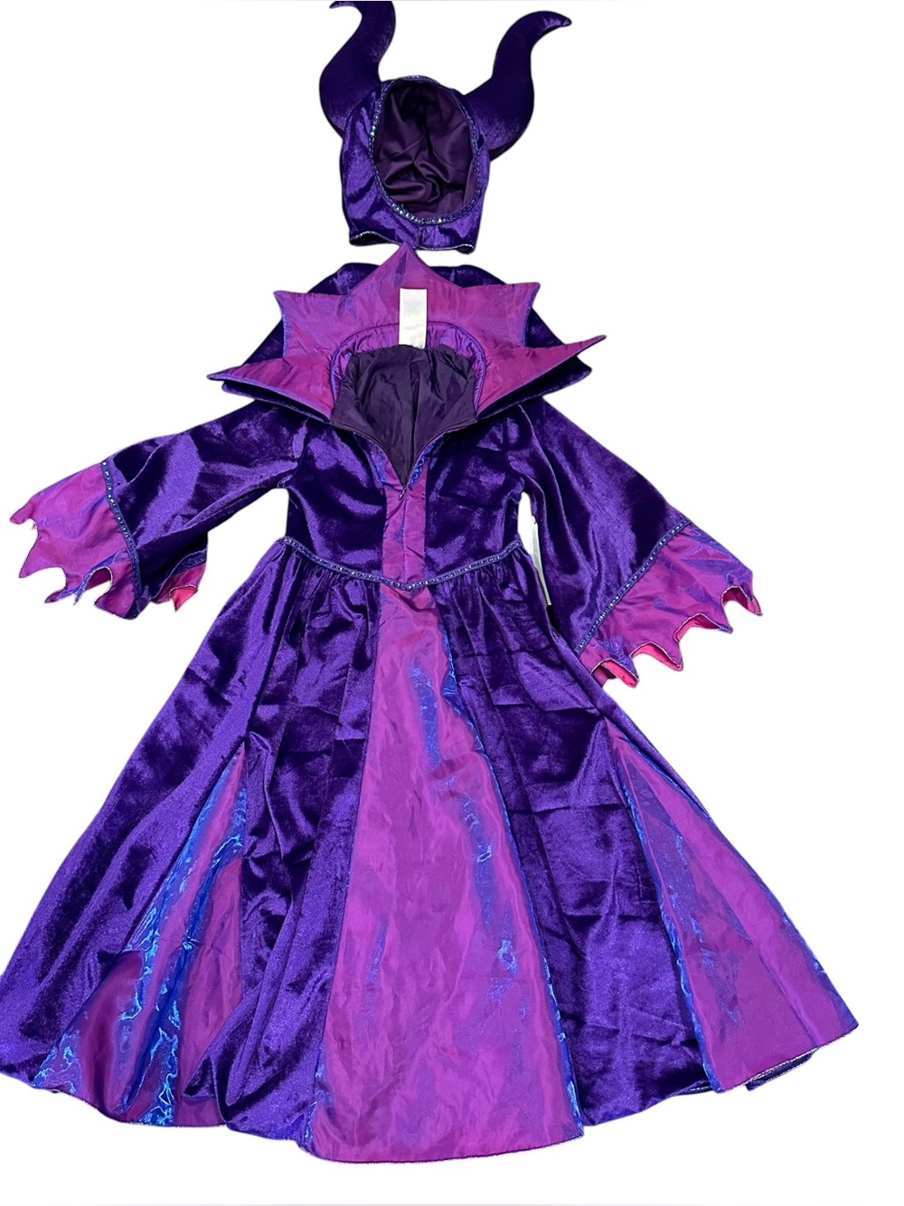 Disney Maleficent Costume Sleeping Beauty Halloween Purple Dress Villain 5/6